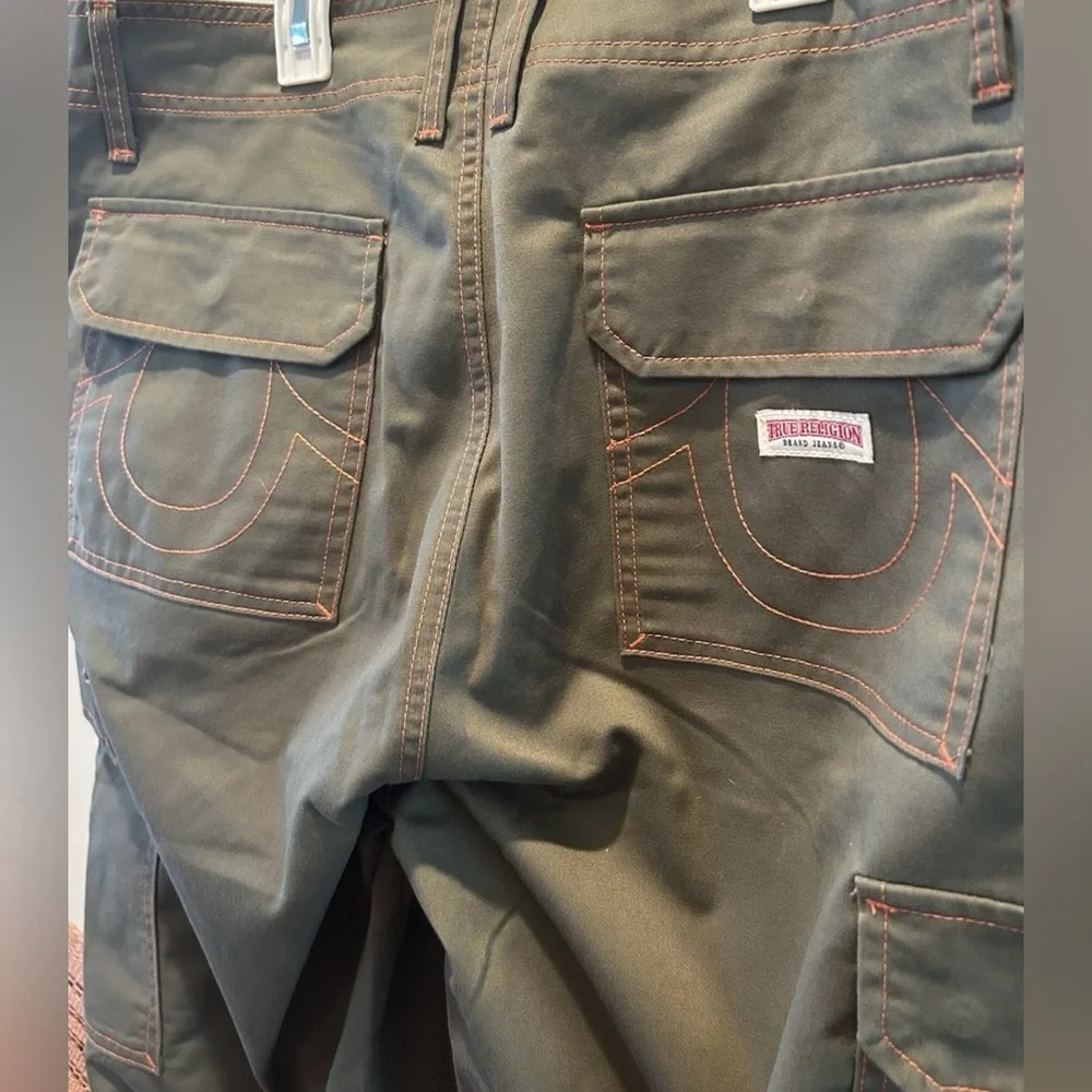 True Religion Men's Kalamata Green Cargo Pants 108335 Size 34 NWT